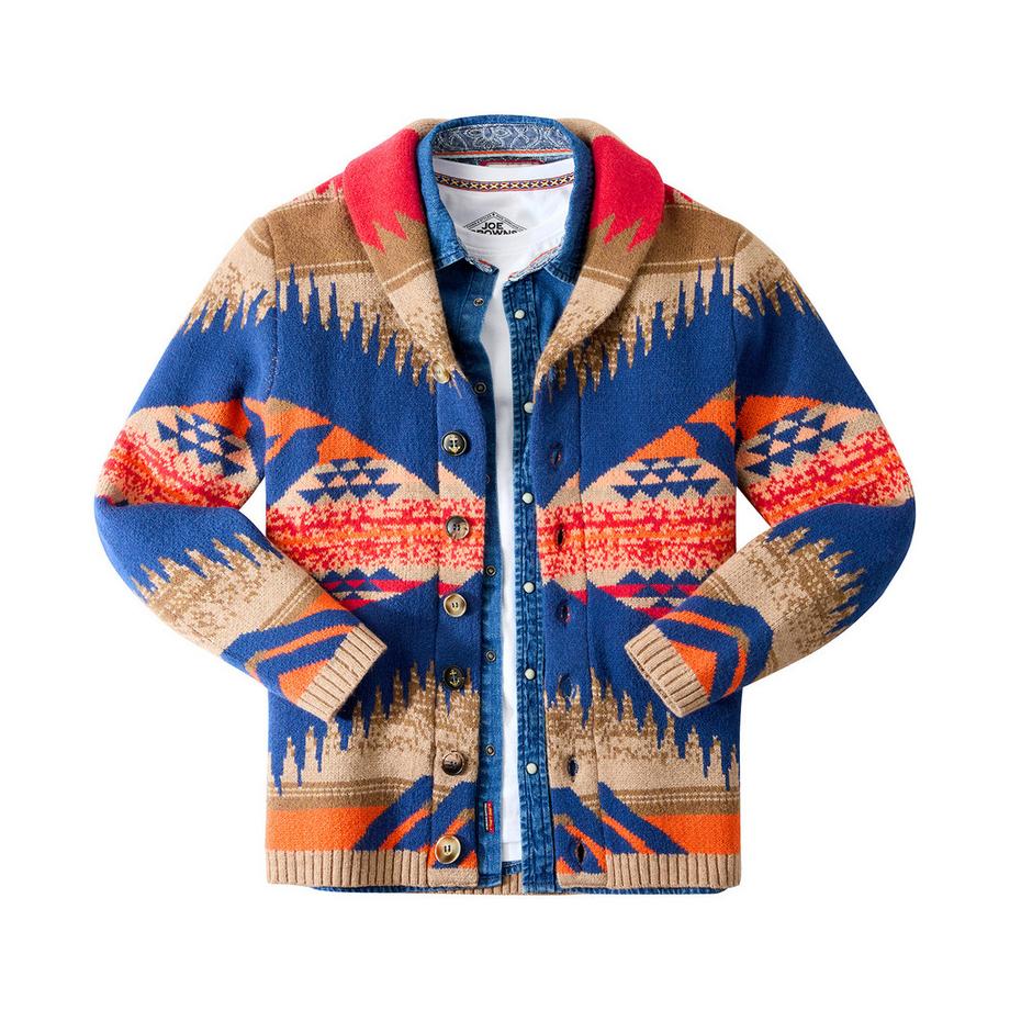 Joe Browns Cardigan Col Châle Motif Aztèque  