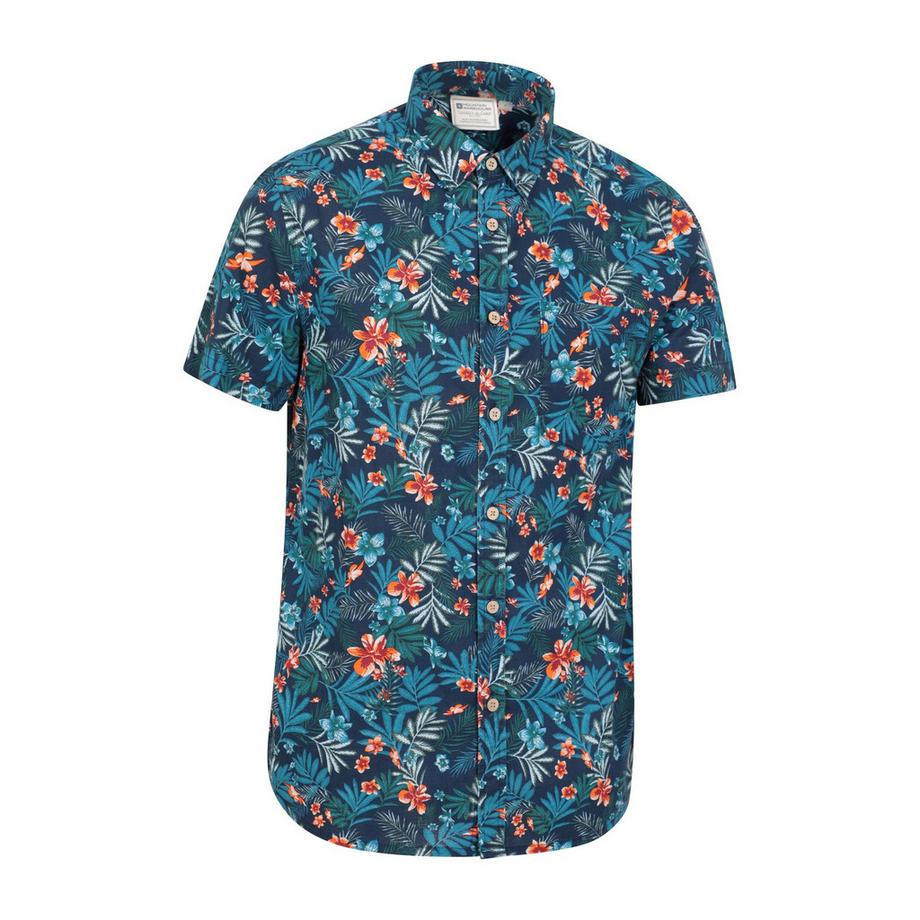 Mountain Warehouse Camicia a maniche corte con stampa floreale tropicale e colletto button-down  