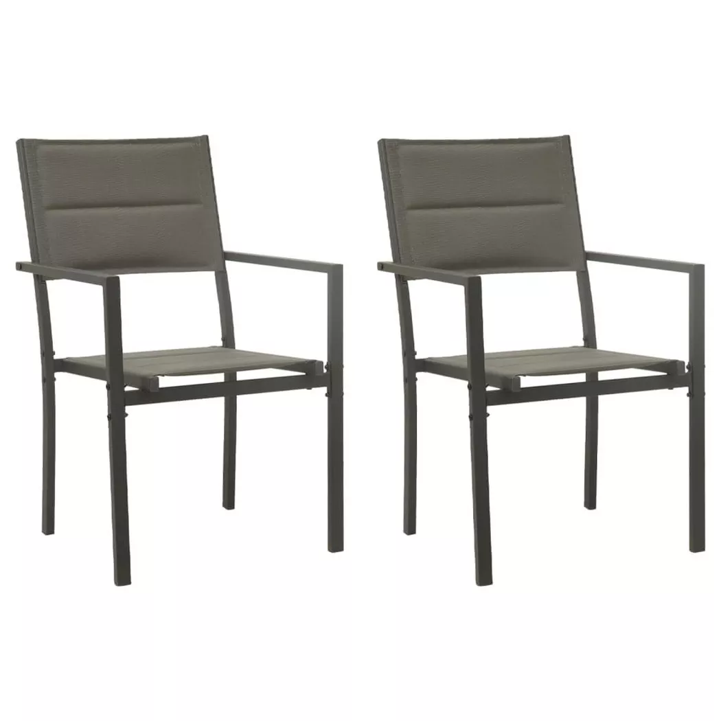 VidaXL - Chaise de jardin acier, One Size, Gris
