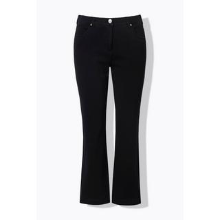 Ulla Popken  Jeans Mandy, Black Denim, gerades Bein, Elastikbund 