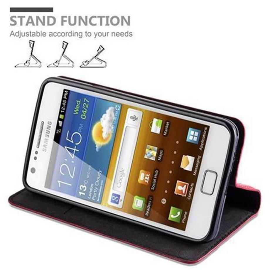 Cadorabo  Housse compatible avec Samsung Galaxy S2 / S2 PLUS - Coque de protection avec fermeture magnétique, fonction de support et compartiment pour carte 