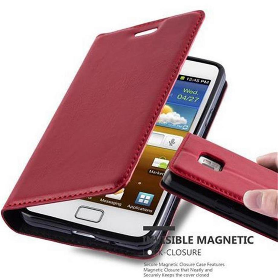 Cadorabo  Housse compatible avec Samsung Galaxy S2 / S2 PLUS - Coque de protection avec fermeture magnétique, fonction de support et compartiment pour carte 