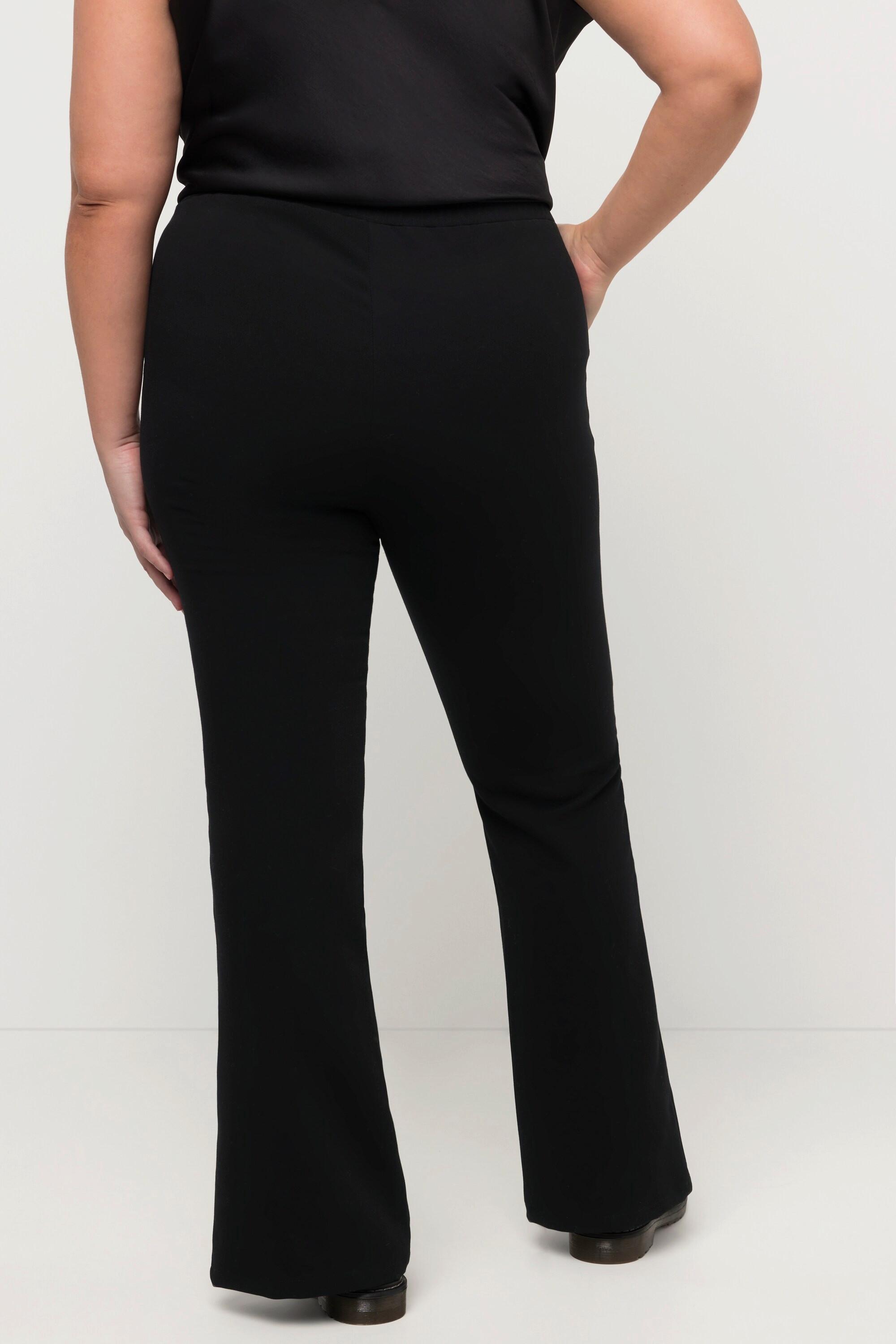 Ulla Popken  Pantaloni modello Marie con taglio della gamba largo, cintura elastica e spacchetto 