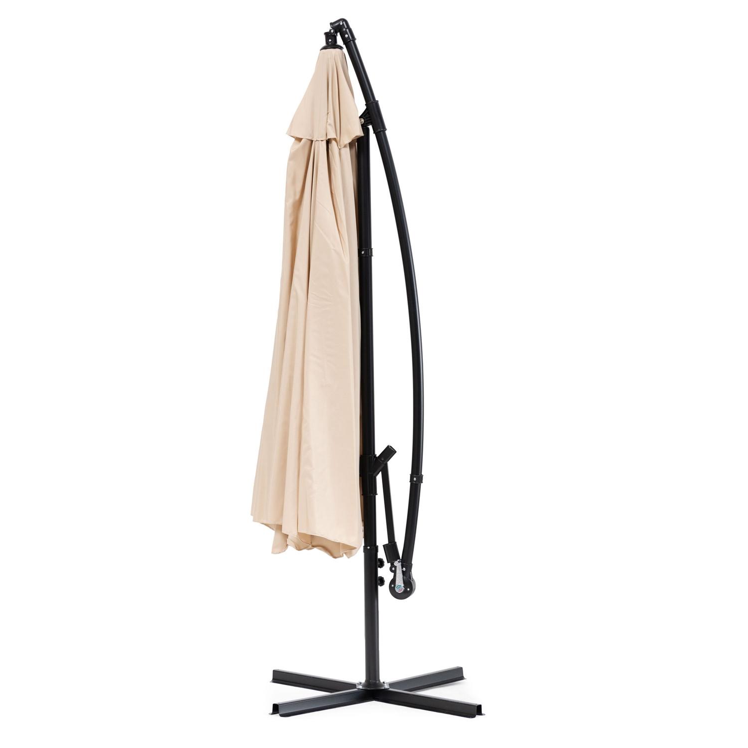 B2X Großer Gartenschirm am Klapparm, 3,5 m,  