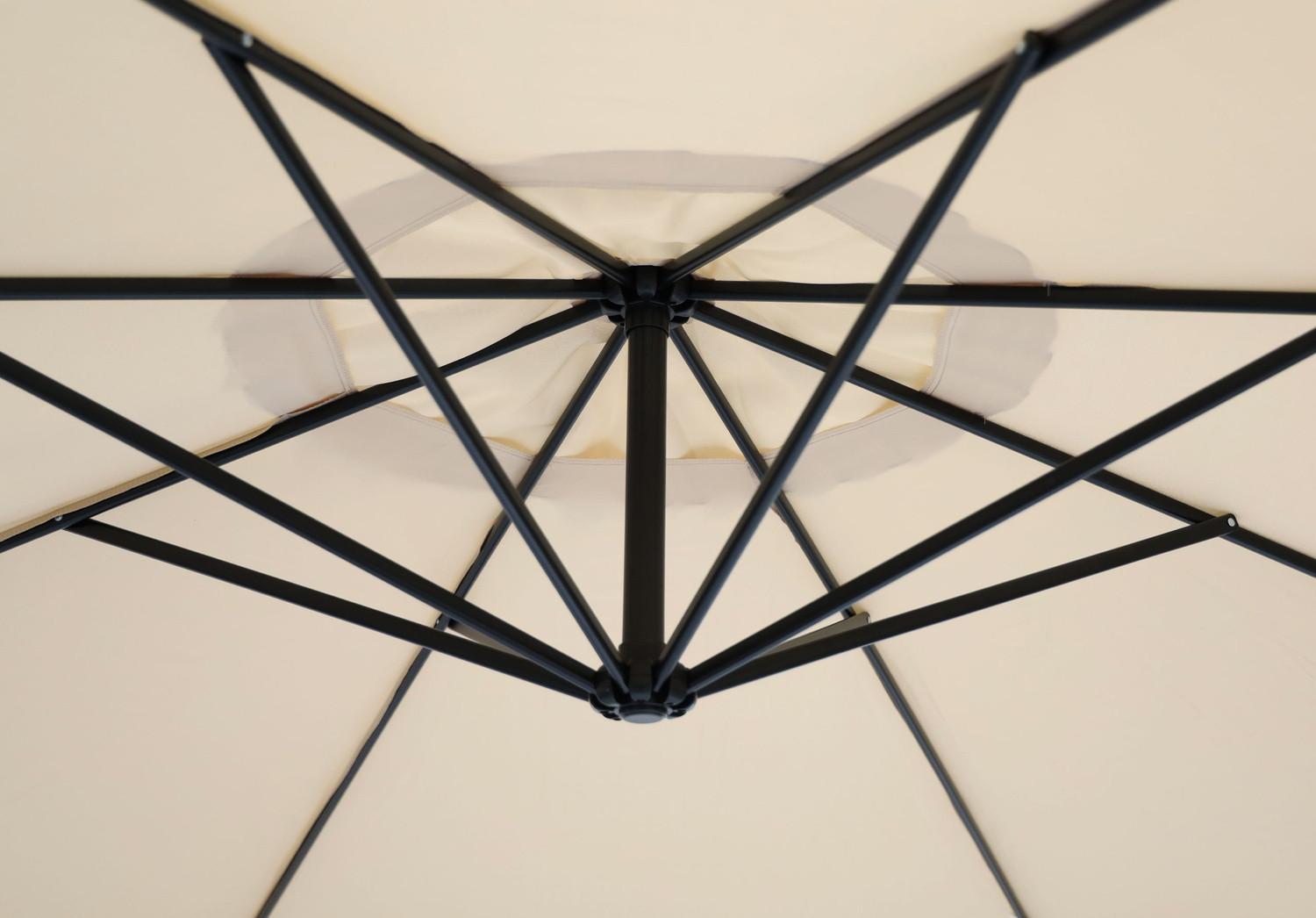 B2X Großer Gartenschirm am Klapparm, 3,5 m,  