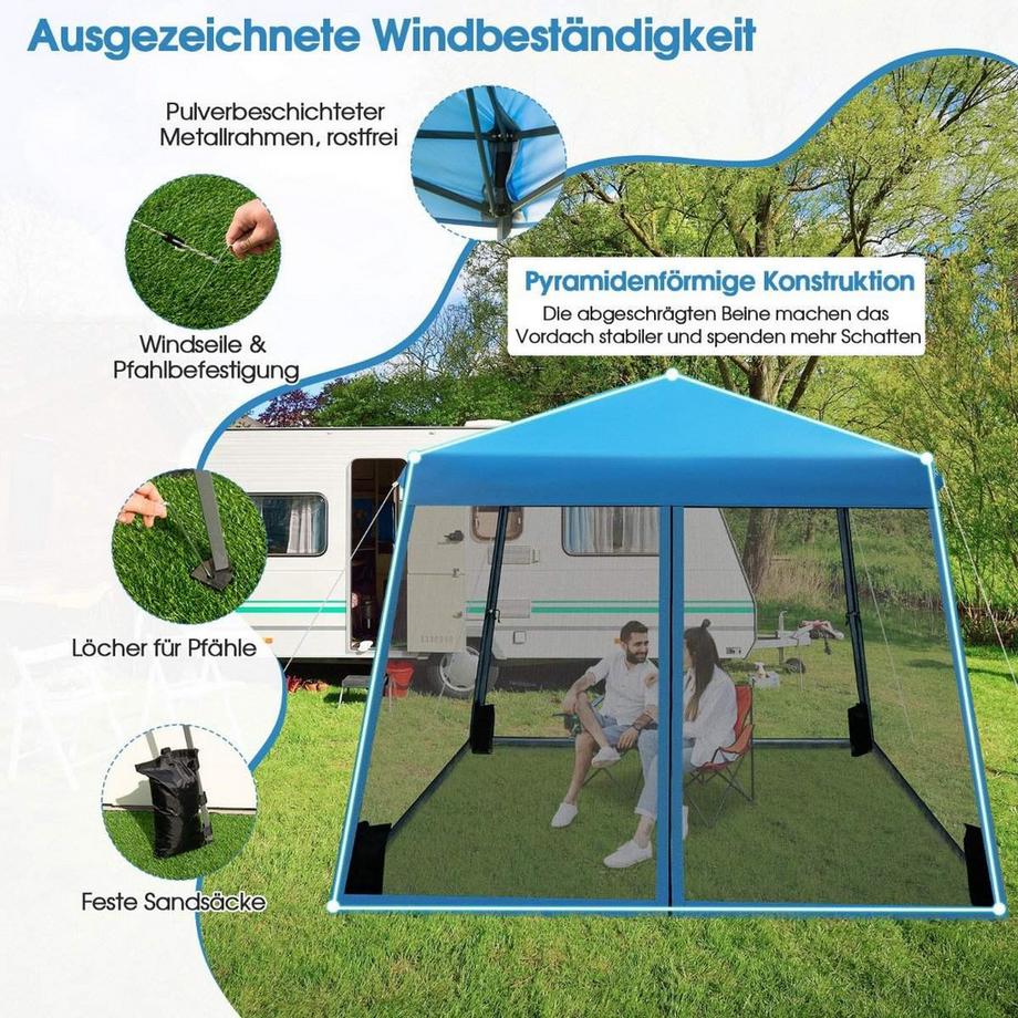Northix Pop-Up-Überdachungszelt, Netzwände  