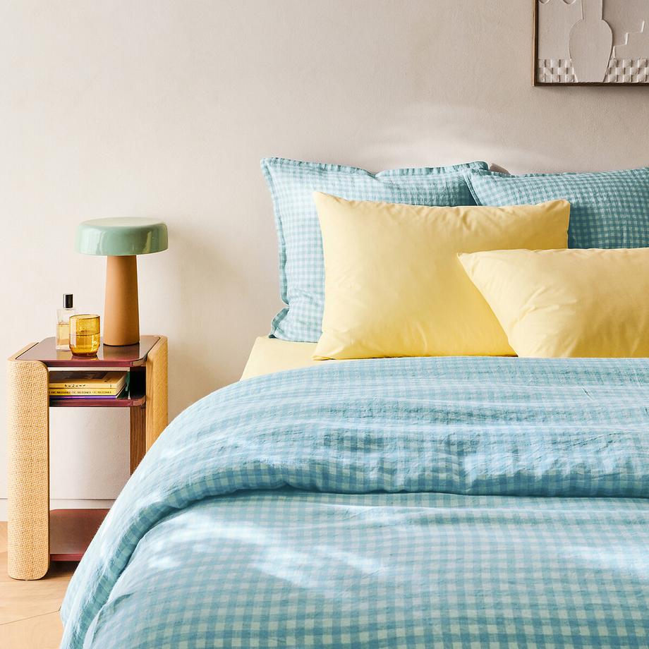 La Redoute Intérieurs ACÉLIE BLEU Taie d'oreiller en lin lavé  