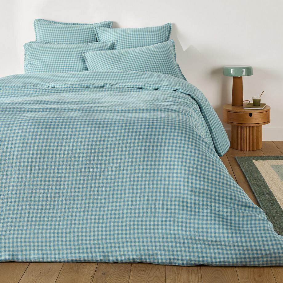 La Redoute Intérieurs ACÉLIE BLEU Taie d'oreiller en lin lavé  