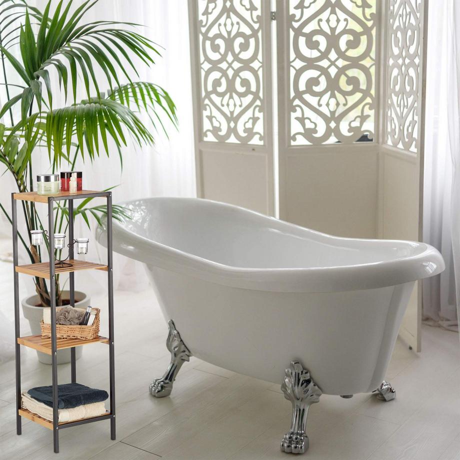 Northix Regal aus Bambus und Stahl  