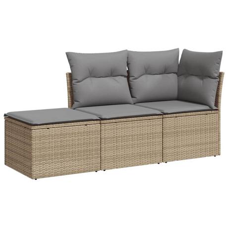 VidaXL set divano da giardino Polirattan  