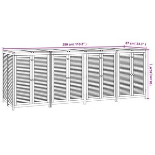 VidaXL Boîte de rangement de jardin bois d'acacia  