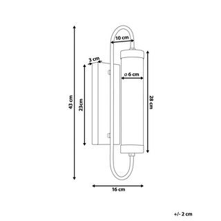 Beliani Wandlampen aus Eisen Modern HENRY  