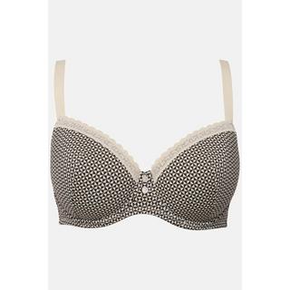 Ulla Popken  Reggiseno con ferretto, coppe morbide e fantasia, coppa B-D 