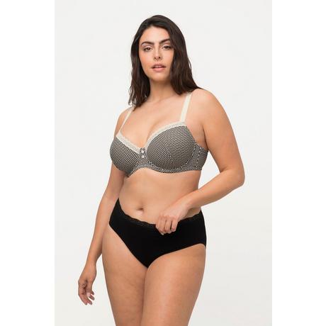 Ulla Popken  Reggiseno con ferretto, coppe morbide e fantasia, coppa B-D 