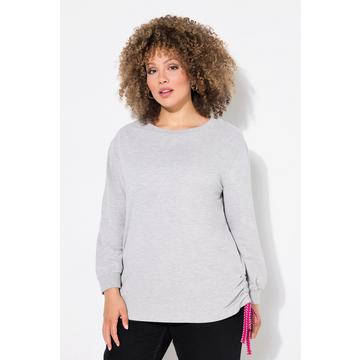 Sweatshirt, seitliche Raffbänder, Rundhals, Langarm