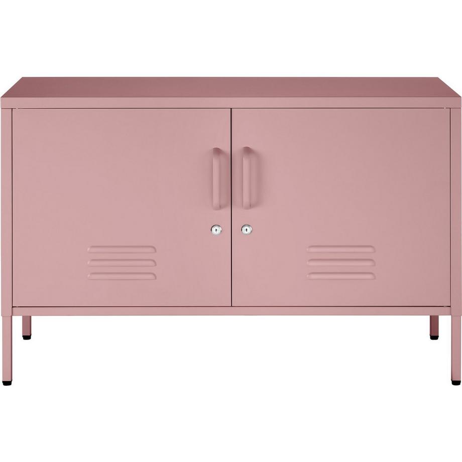 Tectake Sideboard Baker 2 Türen mit Magnetverschluss, einzeln abschließbar verstellbarer Zwischenboden  