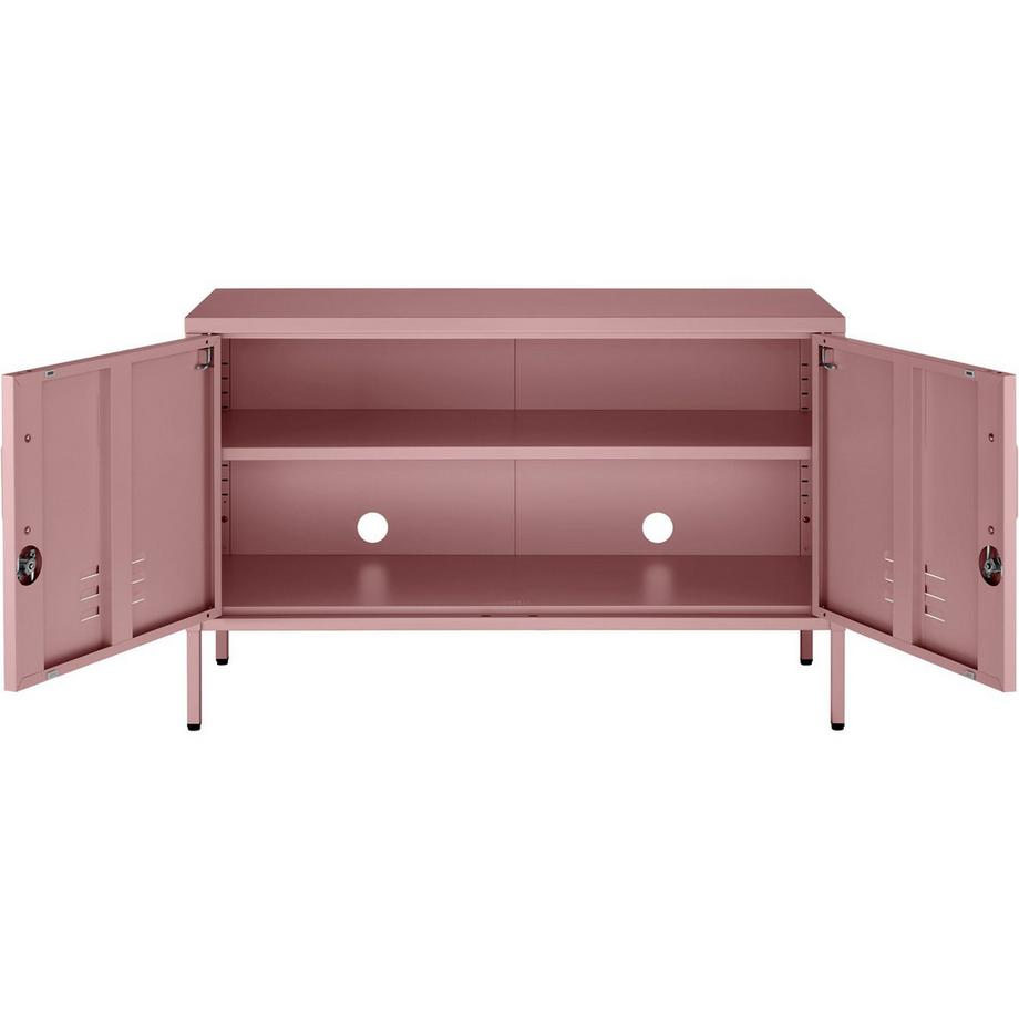 Tectake Sideboard Baker 2 Türen mit Magnetverschluss, einzeln abschließbar verstellbarer Zwischenboden  