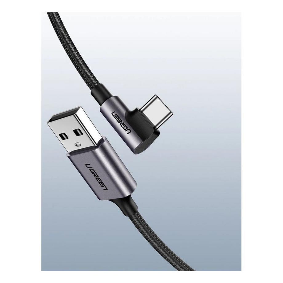 UGREEN  UGREEN USB-A-auf-USB-C-Winkelkabel, 2 m – Space Grau 