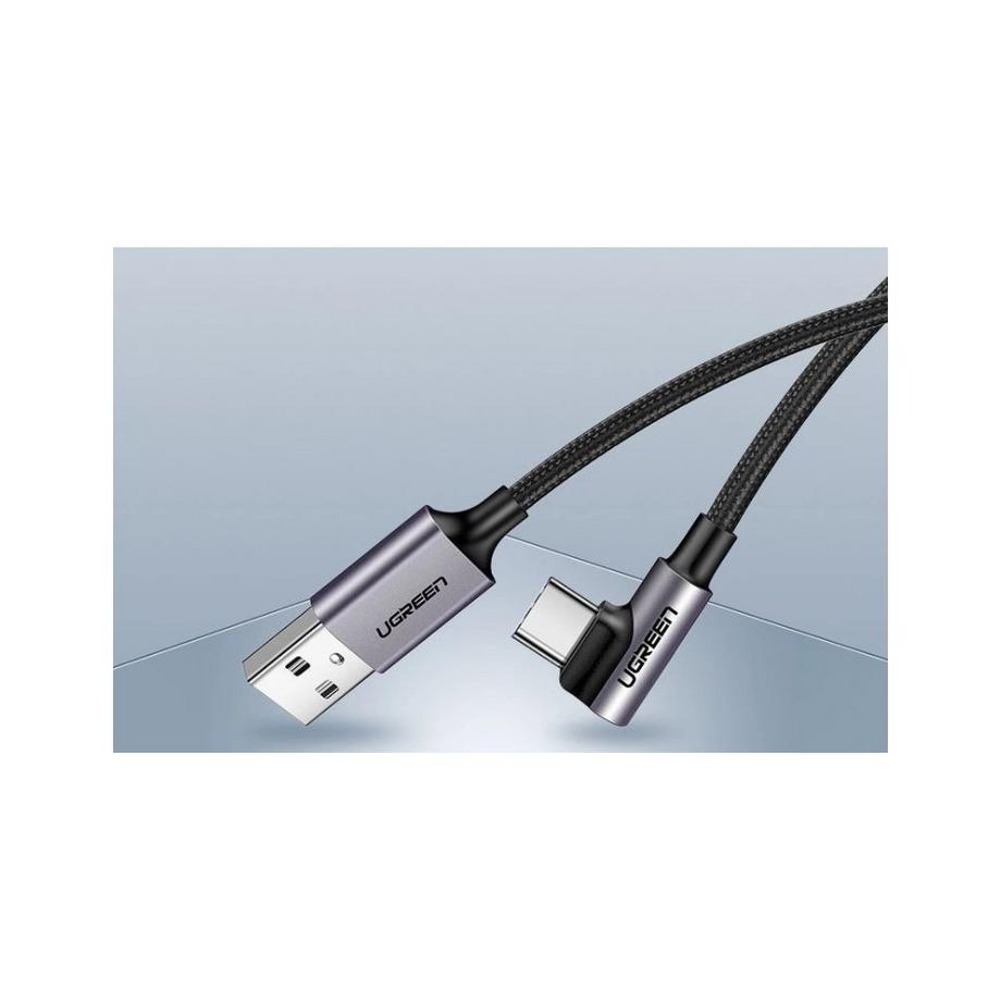 UGREEN  UGREEN USB-A-auf-USB-C-Winkelkabel, 2 m – Space Grau 