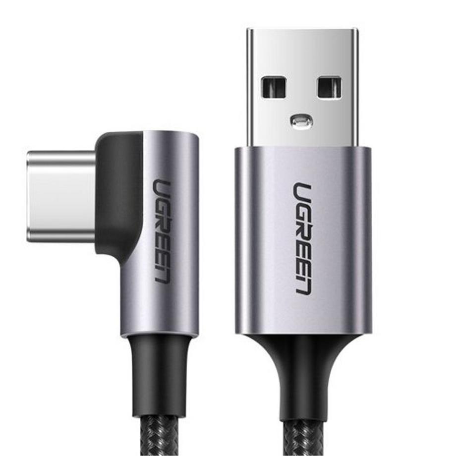 UGREEN USB-A-auf-USB-C-Winkelkabel, 2 m – Space Grau
