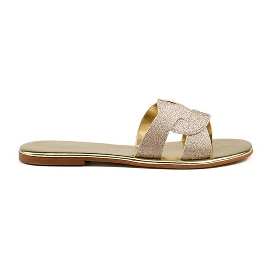 Andrea Sabatini Nora-41 Glitter Riemen Flache Sandalen  