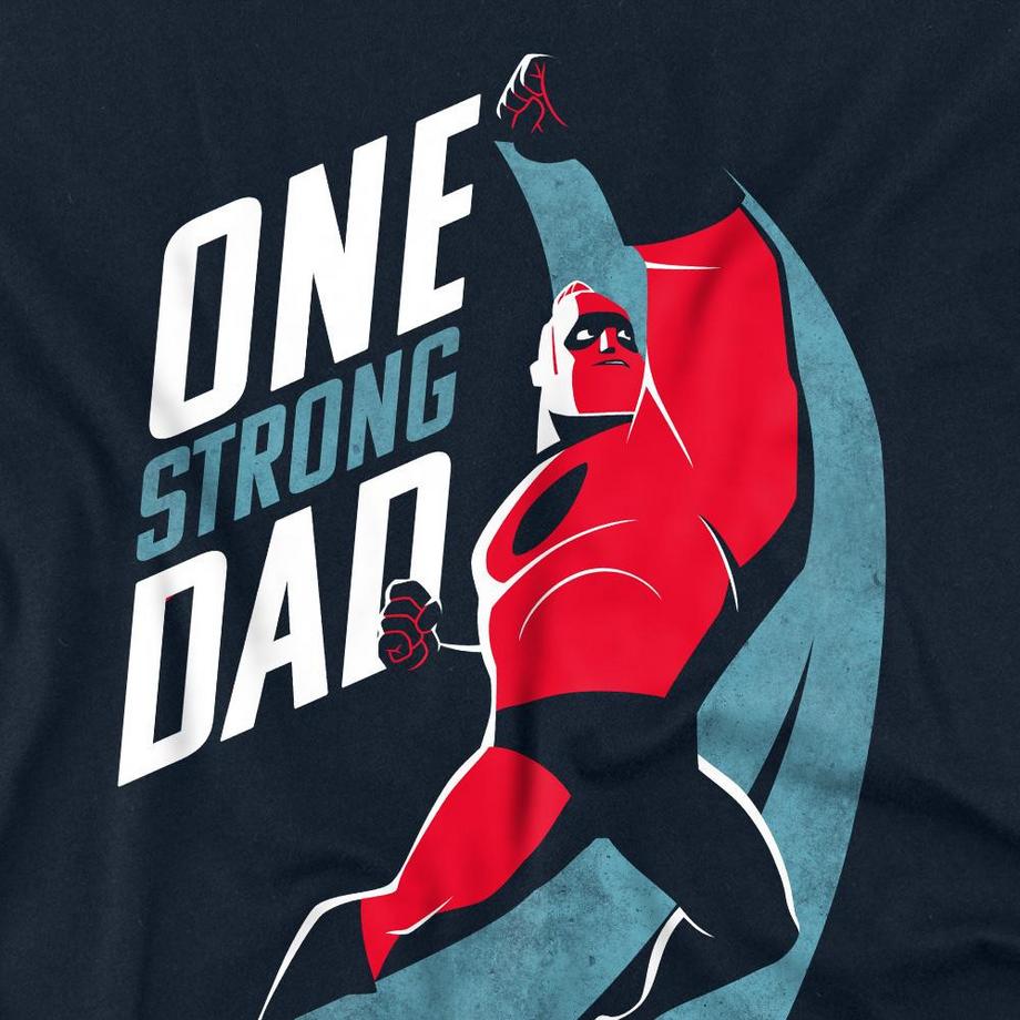 The Incredibles One Strong Dad T-Shirt Maniche Lunghe  