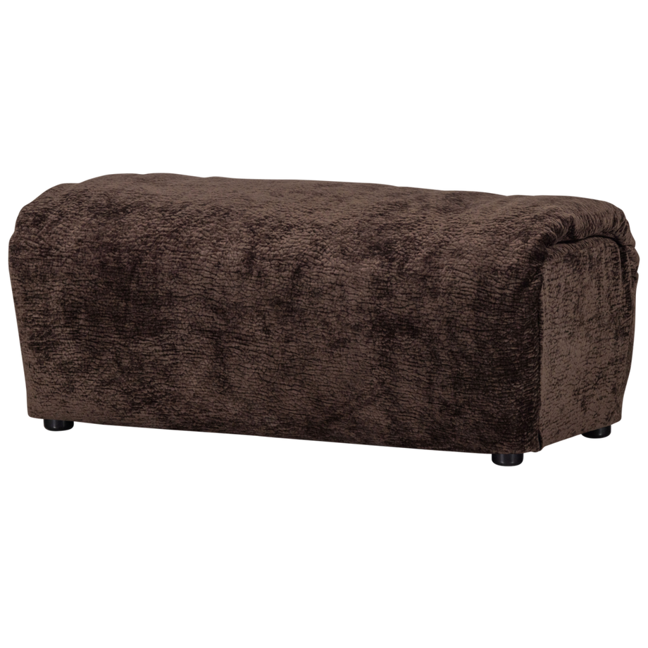 Tabouret Baggy 3D-Chenille marron foncé 91x50
