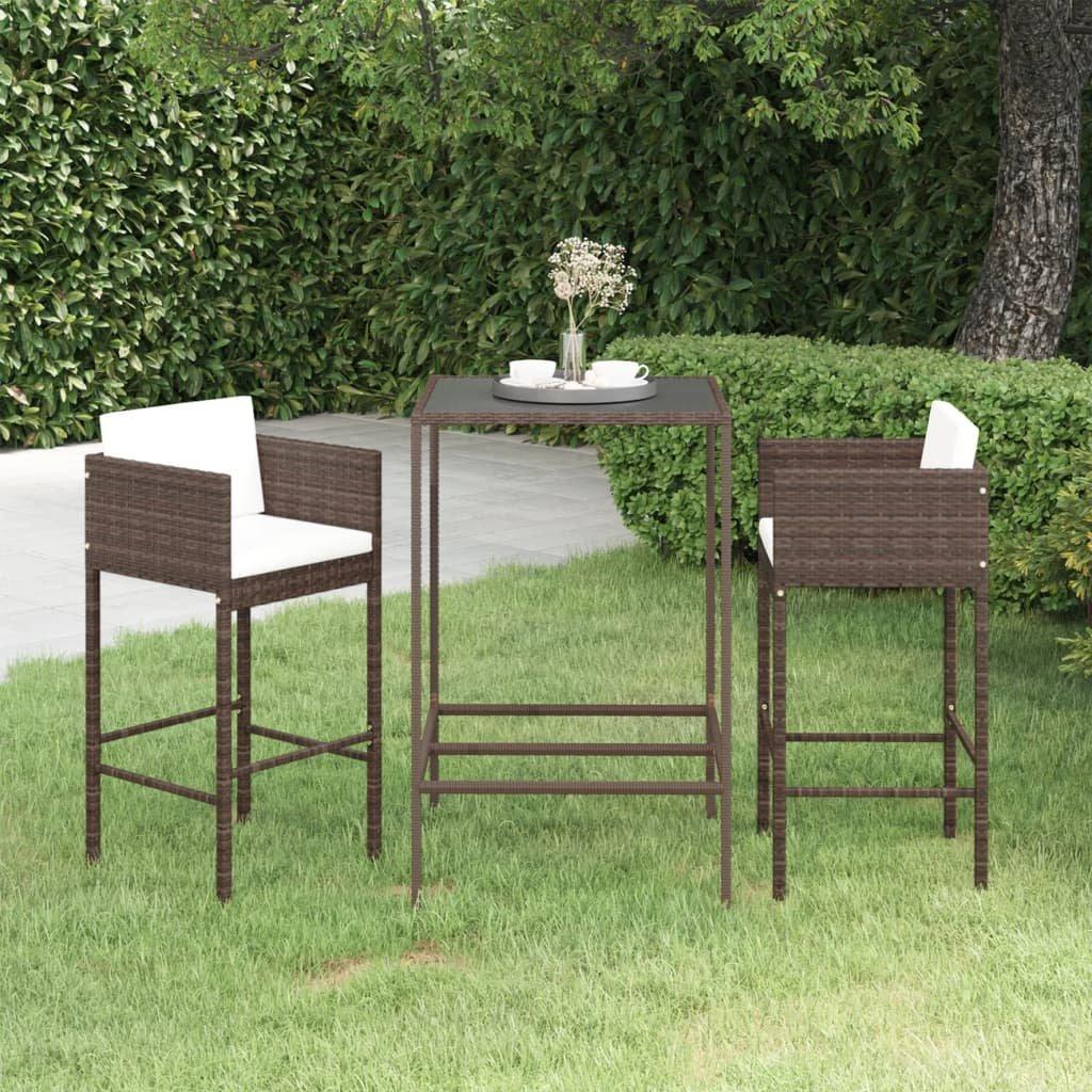 VidaXL Garten-bar-set poly-rattan  