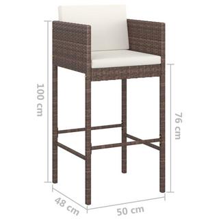 VidaXL Garten-bar-set poly-rattan  