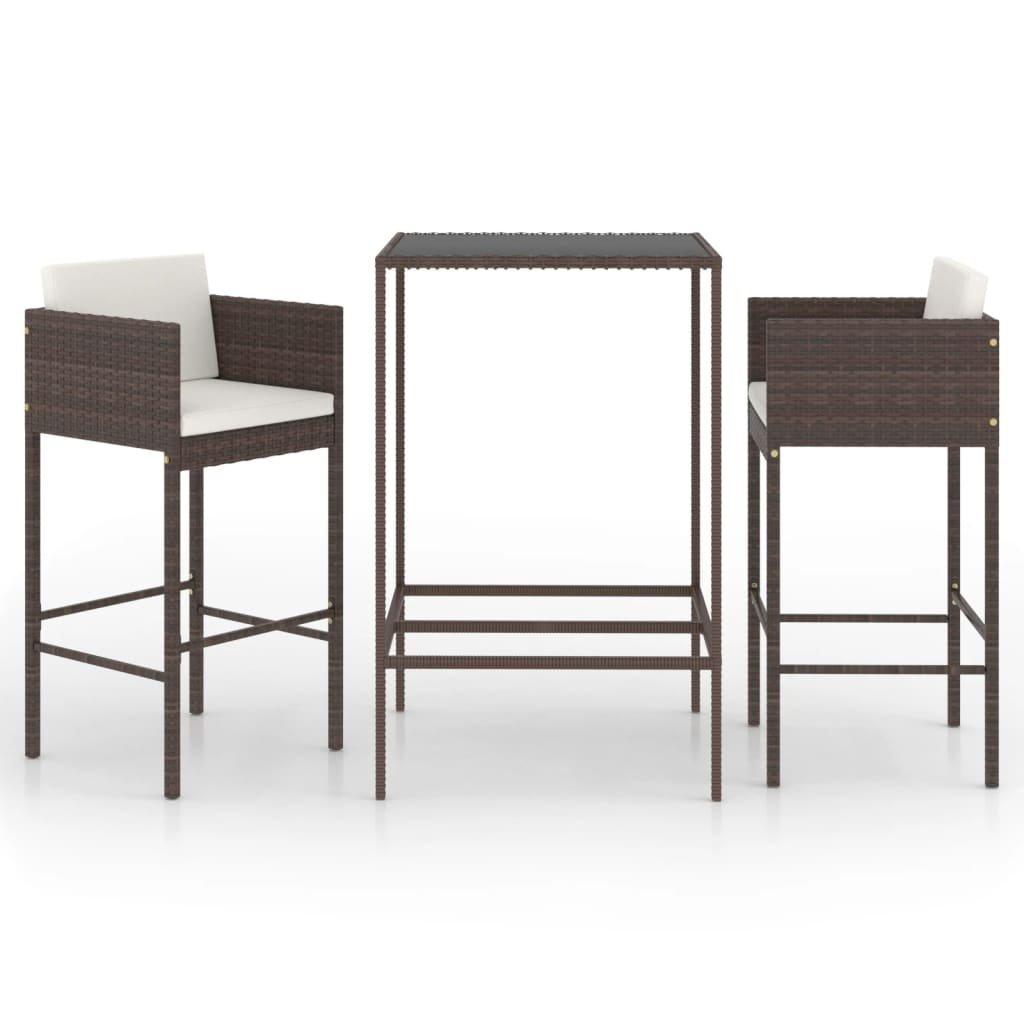 VidaXL Garten-bar-set poly-rattan  