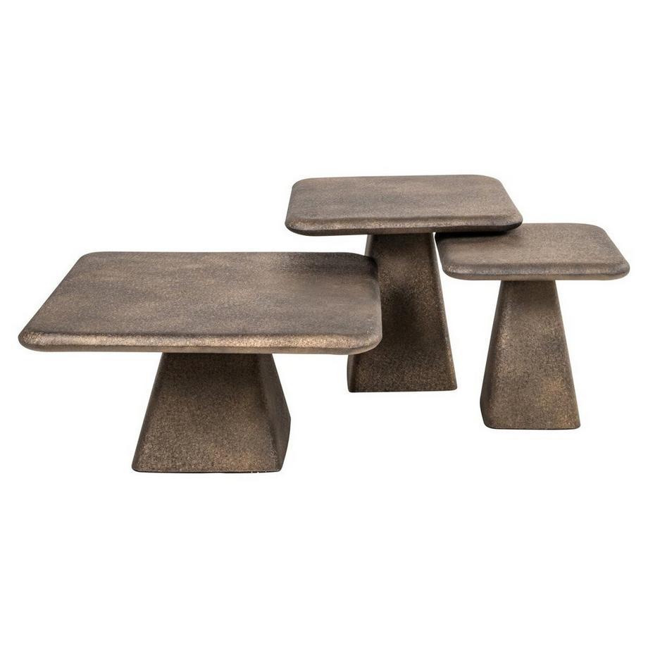 Richmond Interiors Table basse Marlie or (set de 3)  