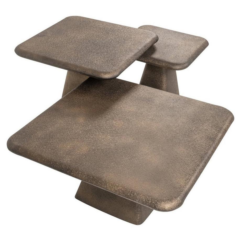 Richmond Interiors Table basse Marlie or (set de 3)  