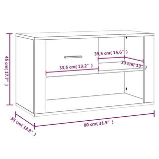 VidaXL Armoire à chaussures bois d'ingénierie  