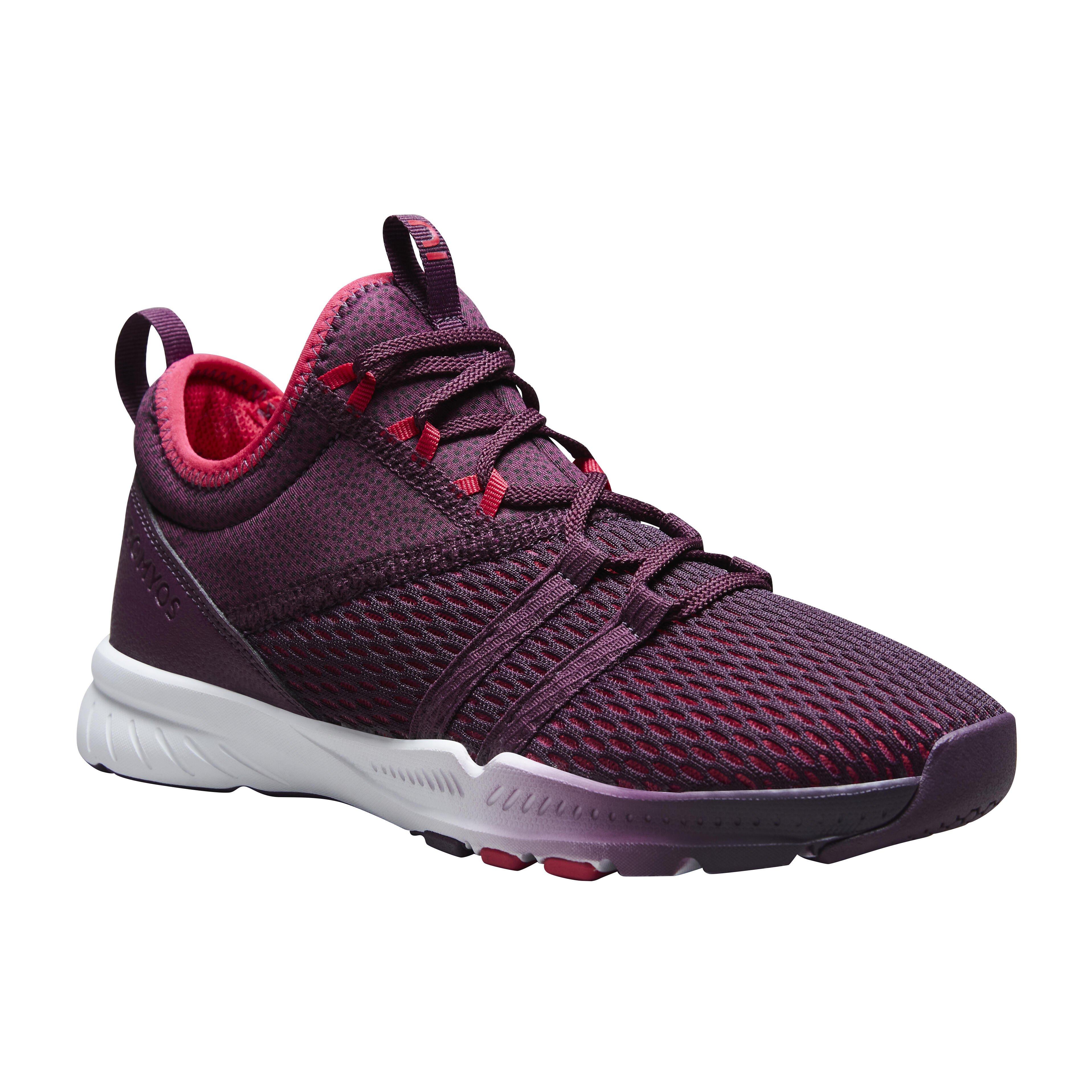 Image of DOMYOS Fitnessschuhe 140 Mid Sneaker Damen violett - 36