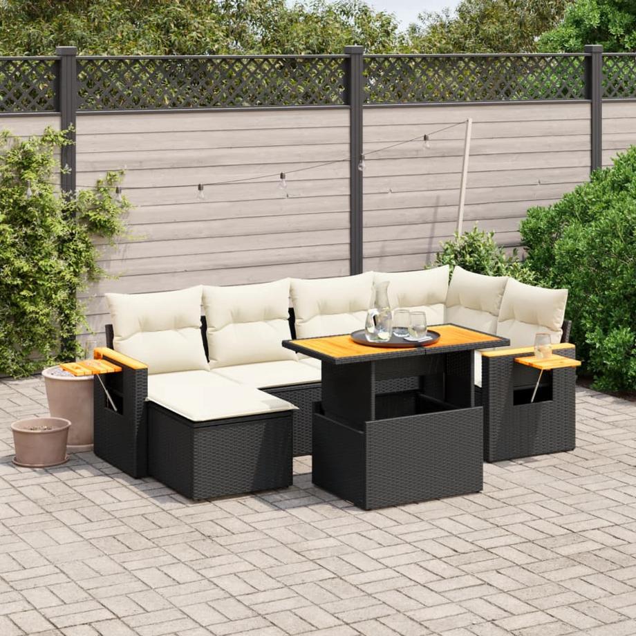 VidaXL Ensemble de canapés de jardin rotin synthétique  
