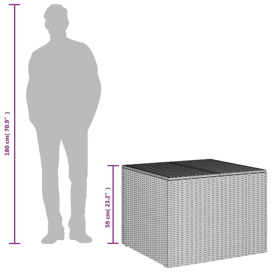 VidaXL contenitore da giardino Polirattan  