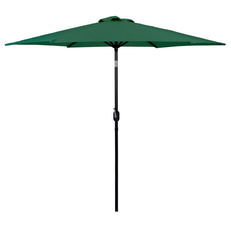 Northio Grand parasol de jardin incliné à manivelle, 6 baleines, vert, 270 cm MultiGarden  