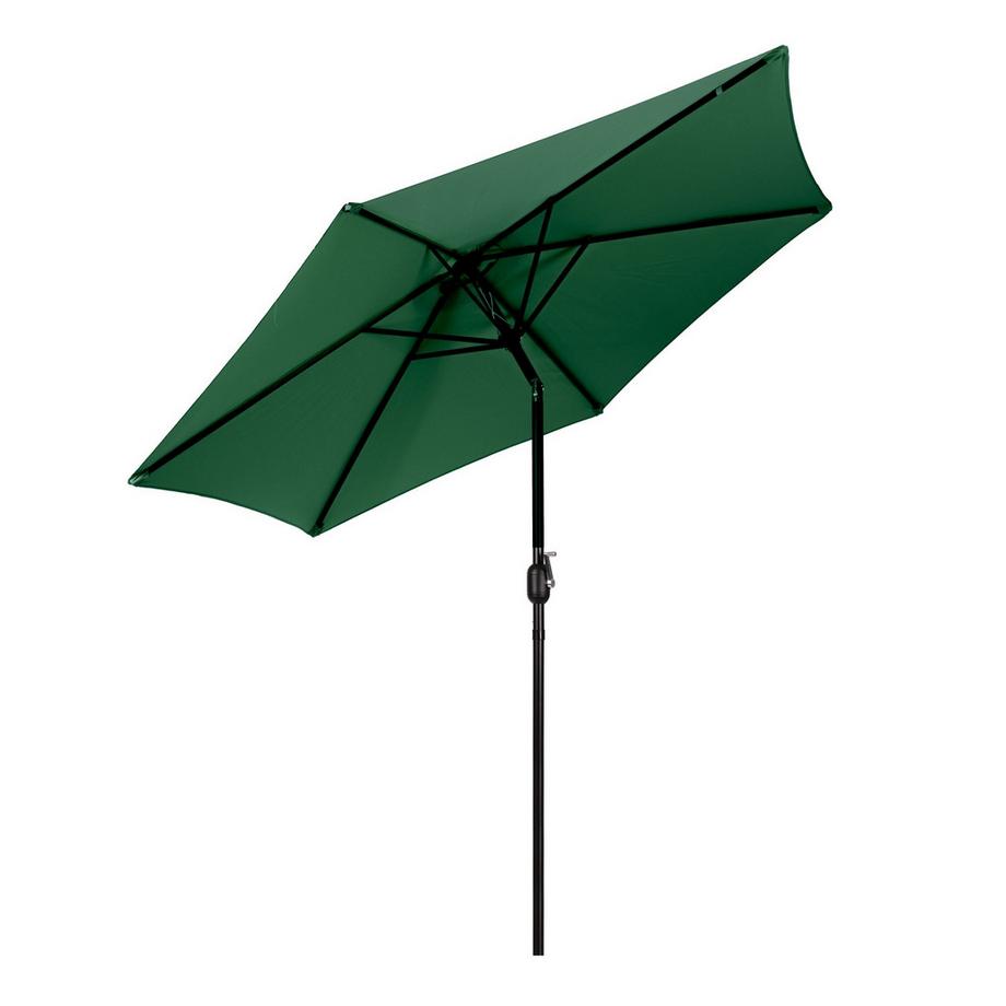 Northio Grand parasol de jardin incliné à manivelle, 6 baleines, vert, 270 cm MultiGarden  