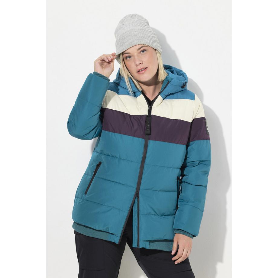 Ulla Popken Funktionsjacke wasserdicht 2-Wege-Zipper Kapuze  