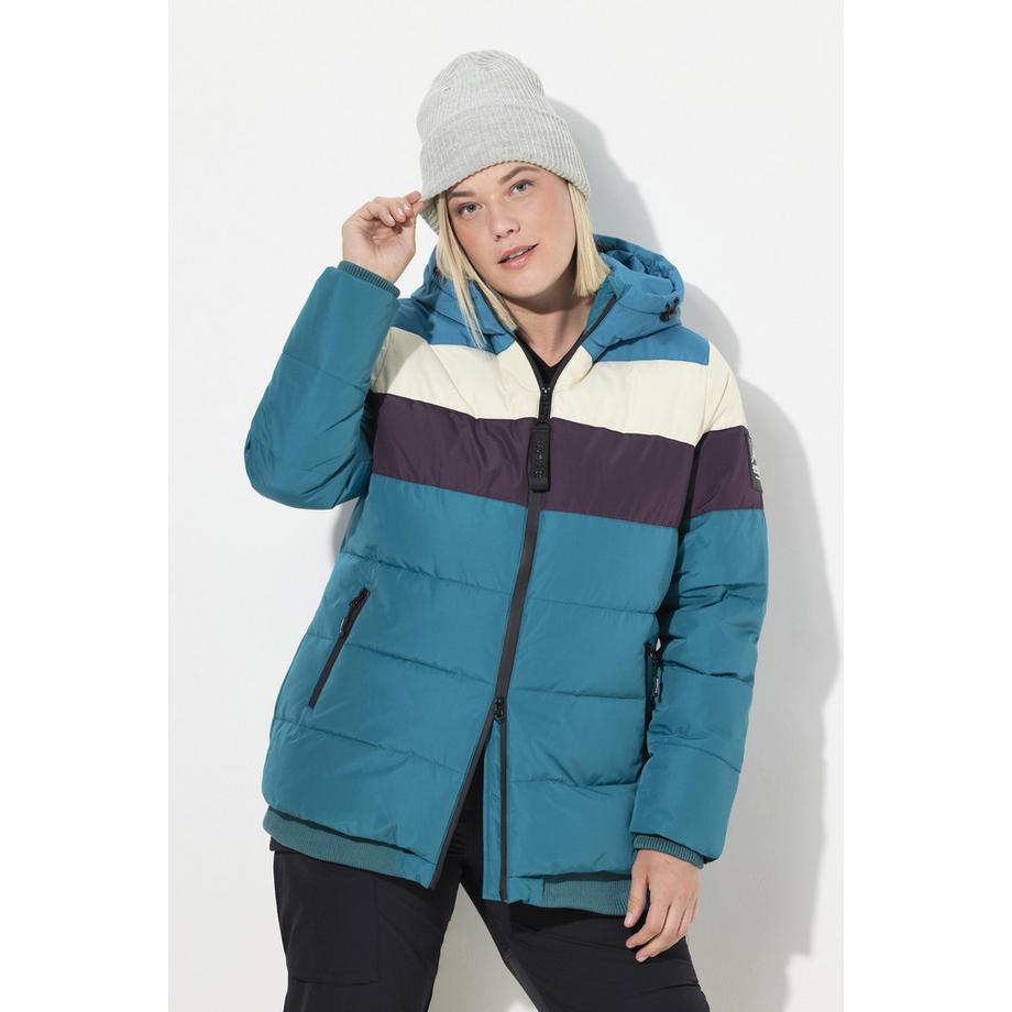 Ulla Popken Funktionsjacke wasserdicht 2-Wege-Zipper Kapuze  