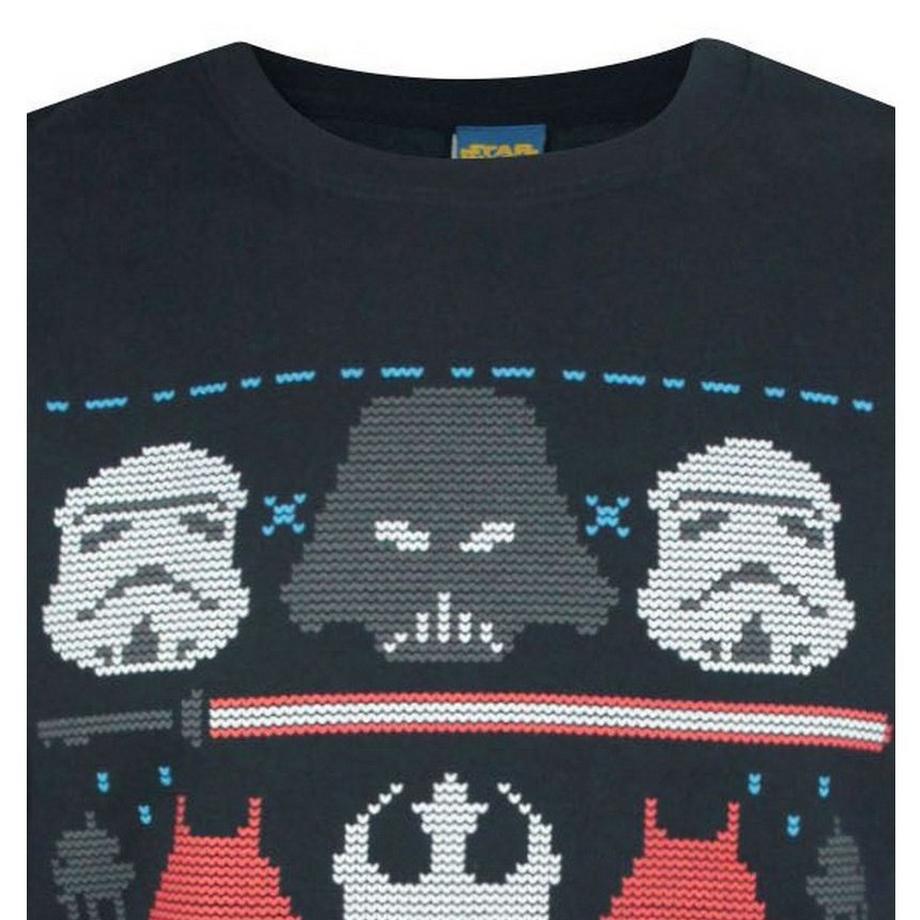 STAR WARS Pull de Noël Motif Norvégien Côté Obscur  