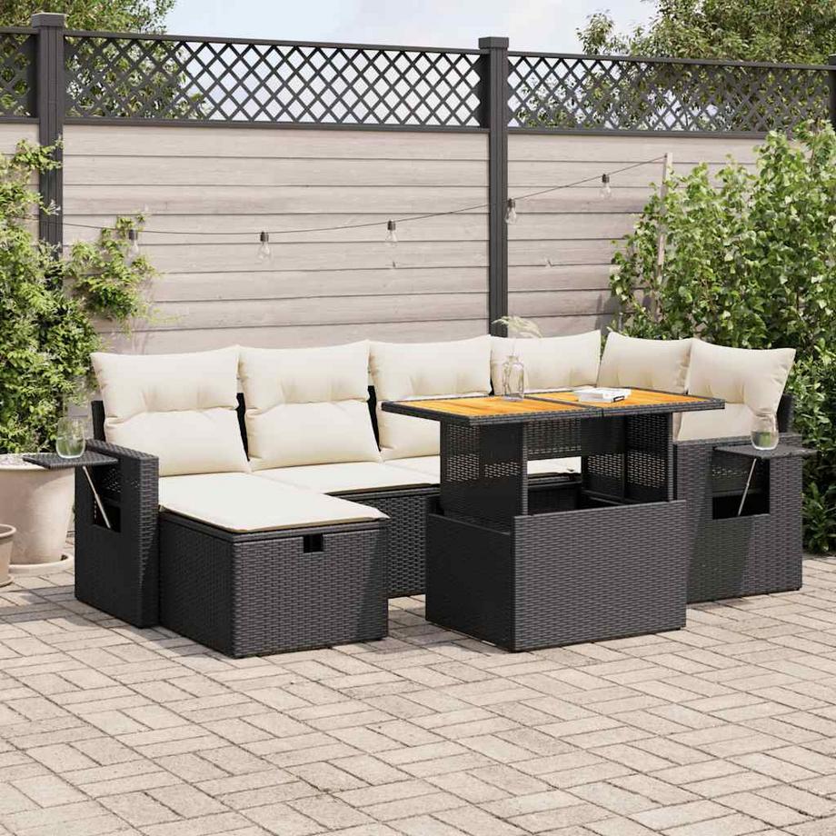VidaXL set divano da giardino Polirattan  
