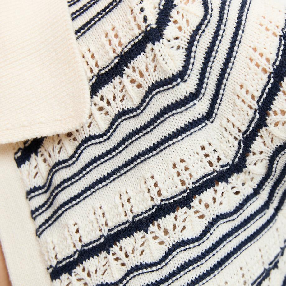 La Redoute Collections  Polopullover mit Lochmuster 