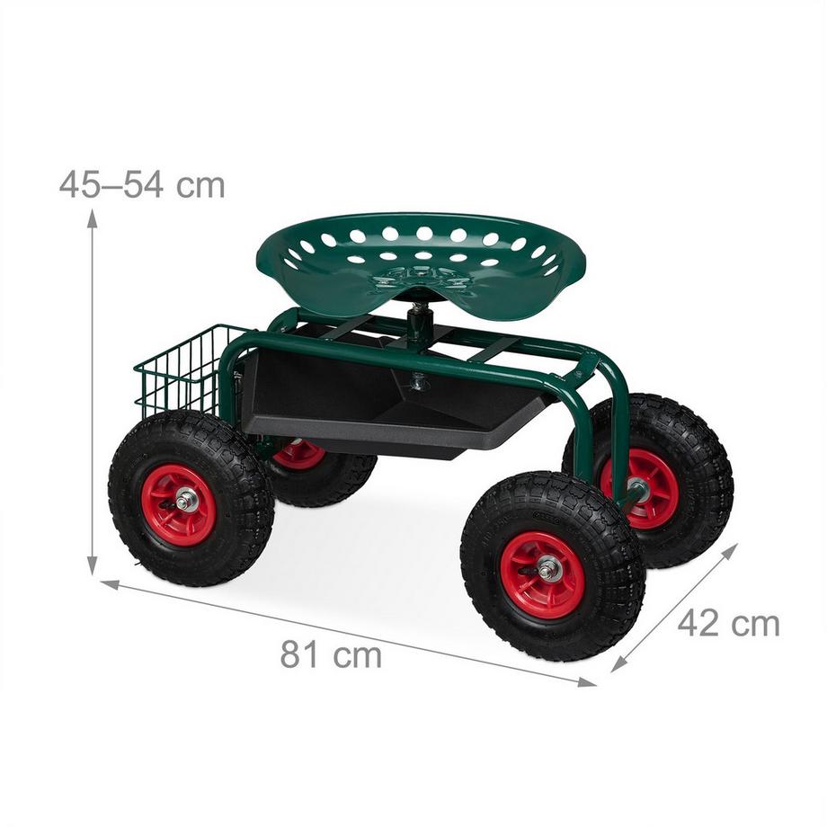 Northix Siège de jardin mobile avec rangement  