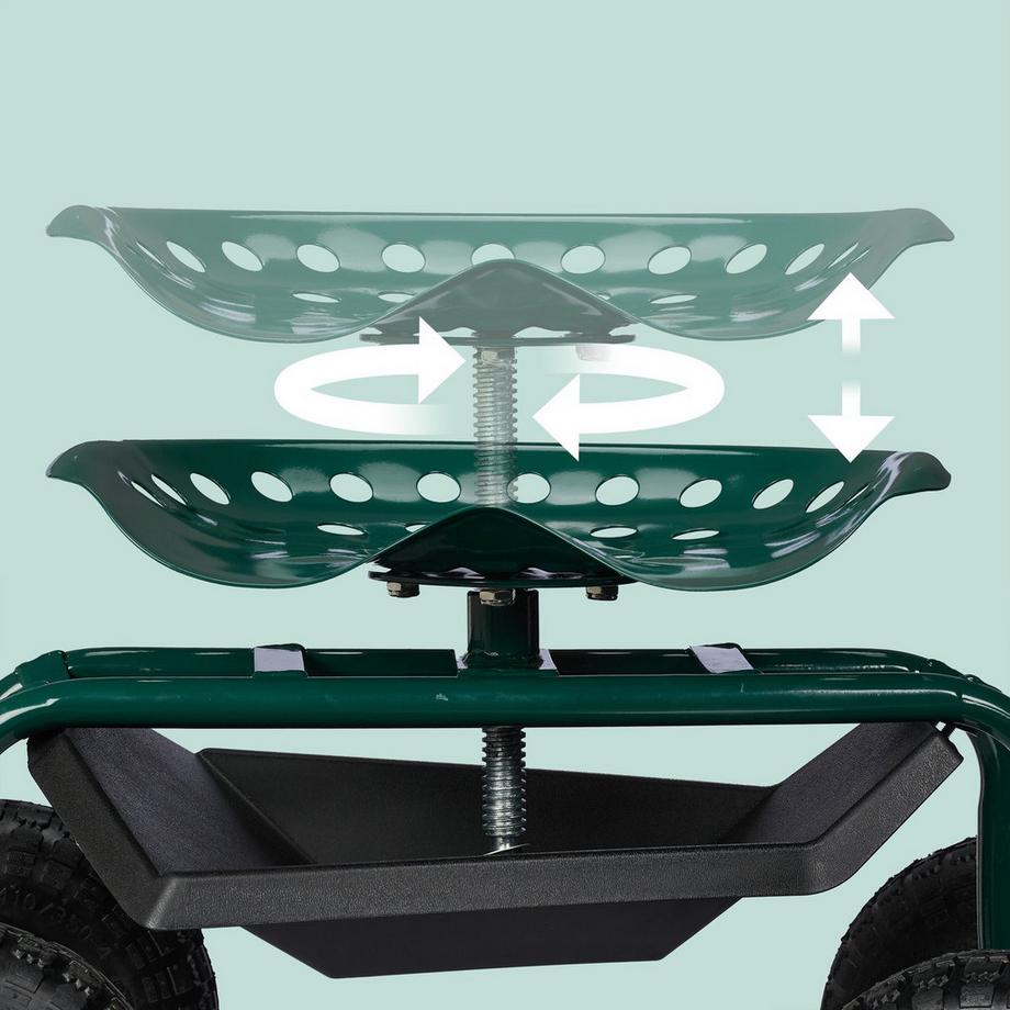 Northix Siège de jardin mobile avec rangement  