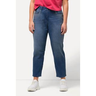 Ulla Popken  Jean Sarah avec pierres fantaisie, jambe étroite et taille stretch confortable 