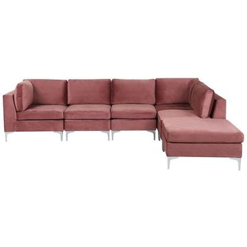 Sofa mit Ottomane aus Samtstoff Modern EVJA