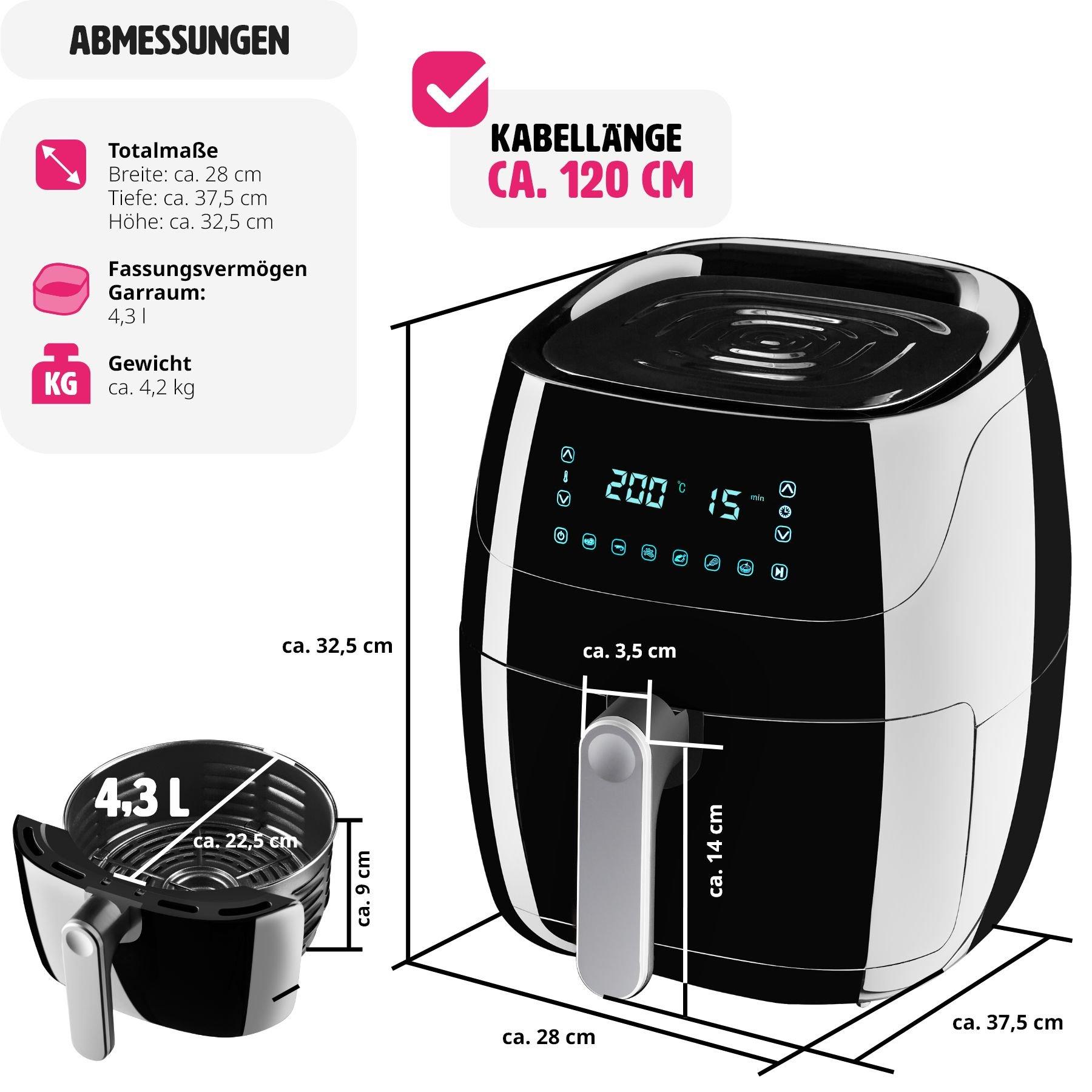 Tectake Fritteuse à air chaud Yaiza  