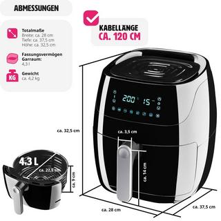 Tectake Fritteuse à air chaud Yaiza  