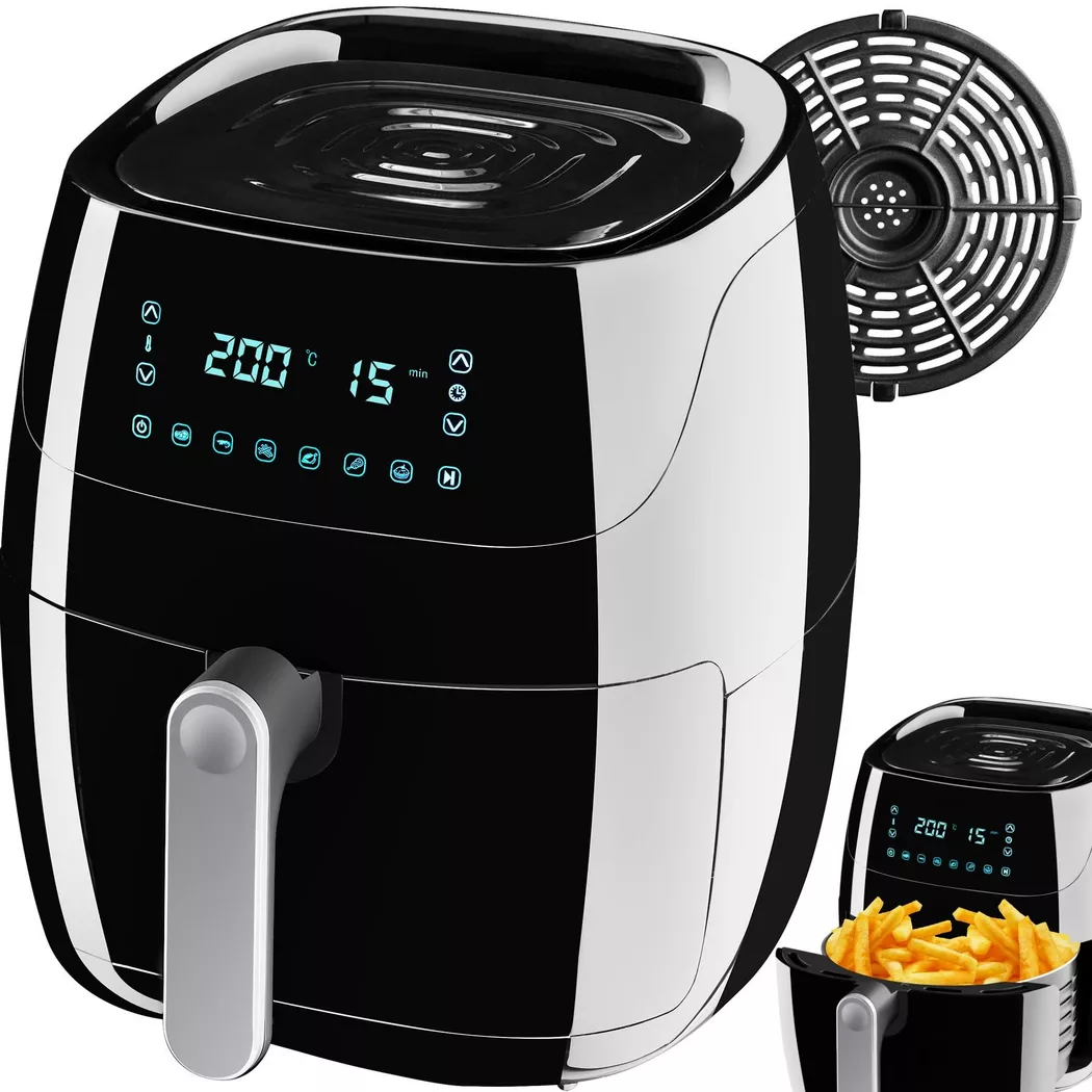 Tectake – Heissluftfritteuse Yaiza 4,3 l, Schwarz